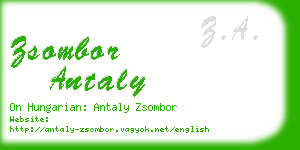 zsombor antaly business card